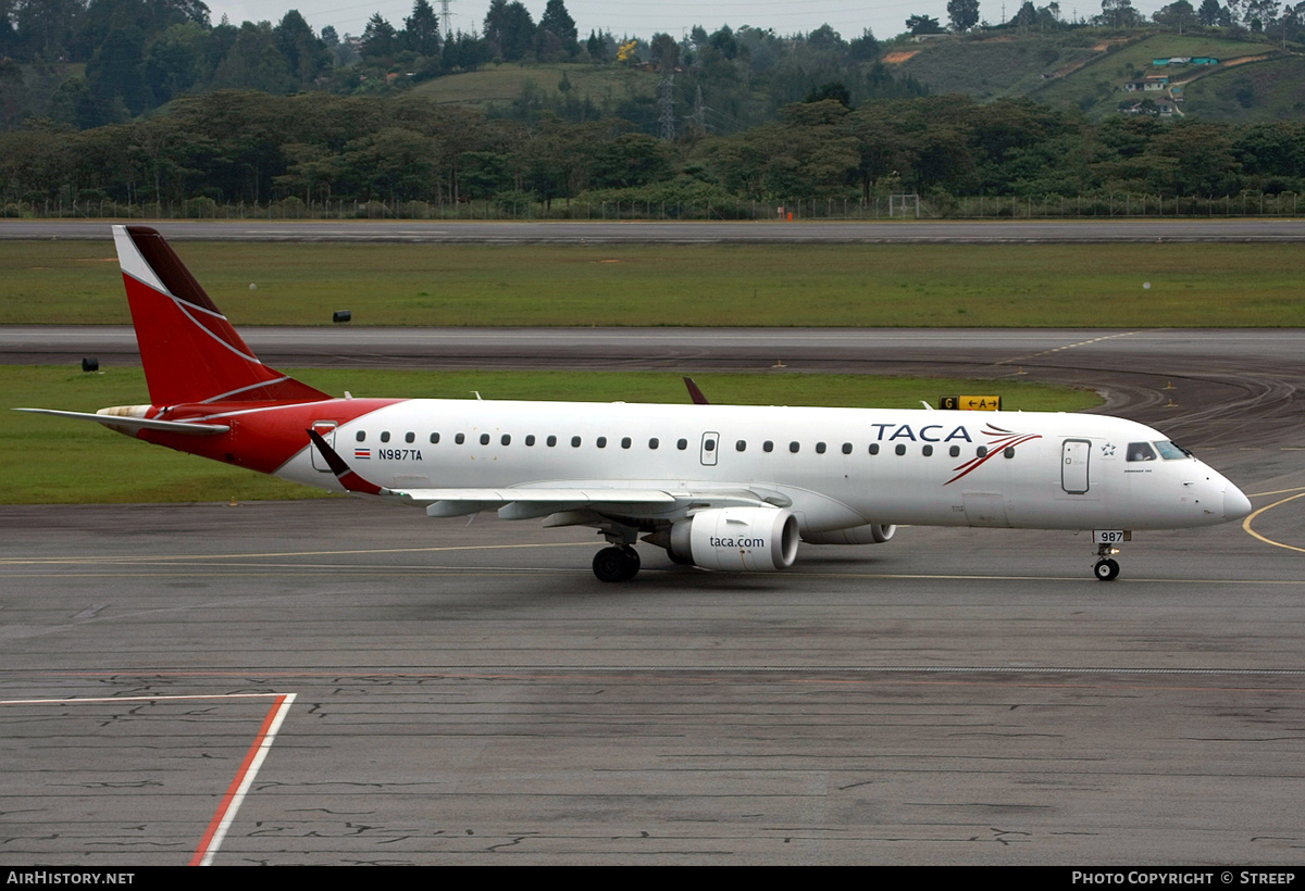 Aircraft Photo of N987TA | Embraer 190AR (ERJ-190-100IGW) | TACA - Transportes Aéreos Centro Americanos | AirHistory.net #142856