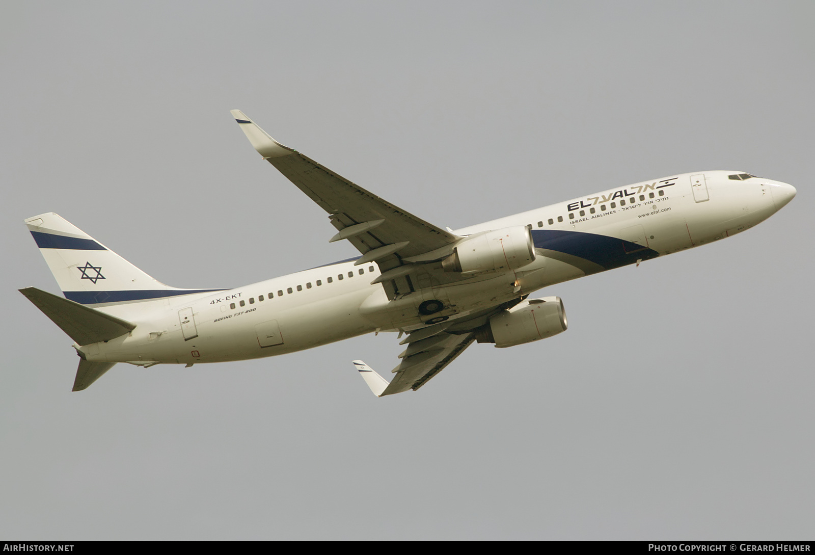 Aircraft Photo of 4X-EKT | Boeing 737-8BK | El Al Israel Airlines | AirHistory.net #142875