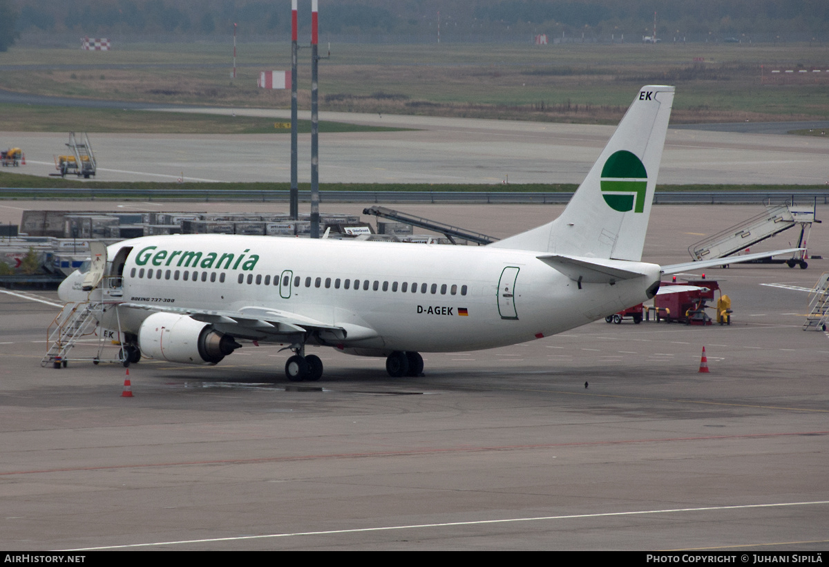 Aircraft Photo of D-AGEK | Boeing 737-3M8 | Germania | AirHistory.net #142951