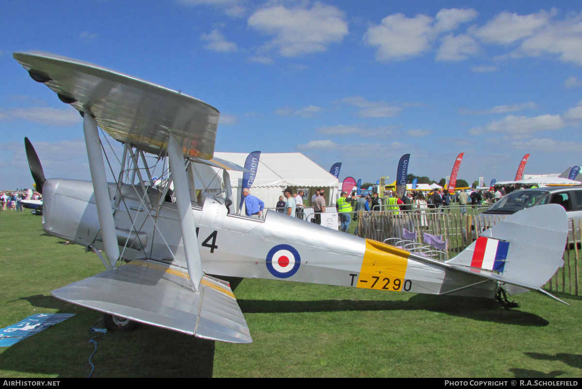 Aircraft Photo of G-ANNK / T-7290 | De Havilland D.H. 82A Tiger Moth | UK - Air Force | AirHistory.net #143073