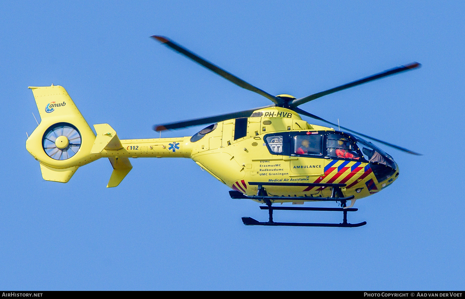 Aircraft Photo of PH-HVB | Eurocopter EC-135T-2+ | ANWB Medical Air Assistance | AirHistory.net #143295