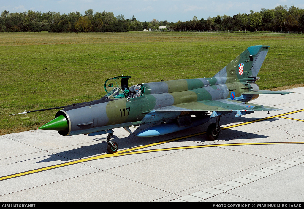 Aircraft Photo of 117 | Mikoyan-Gurevich MiG-21bisD | Croatia - Air Force | AirHistory.net #143299