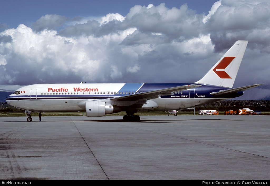 Aircraft Photo of C-GPWB | Boeing 767-275 | Pacific Western Airlines | AirHistory.net #143453