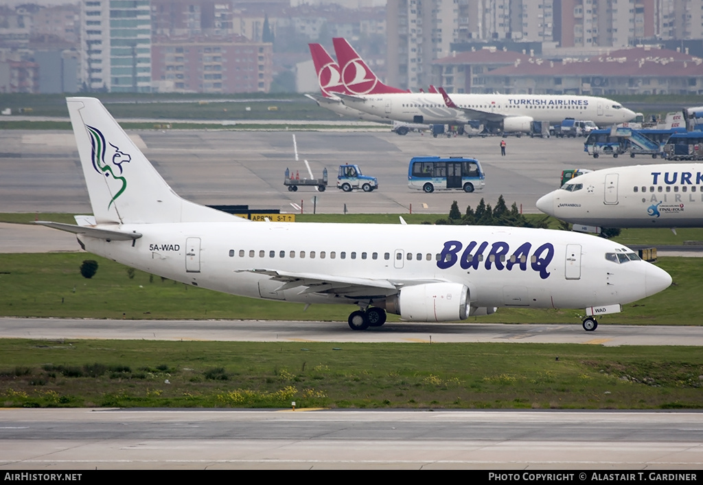 Aircraft Photo of 5A-WAD | Boeing 737-55D | Buraq Air | AirHistory.net #143457