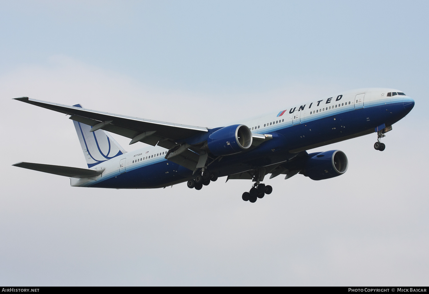 Aircraft Photo of N772UA | Boeing 777-222 | United Airlines | AirHistory.net #143497