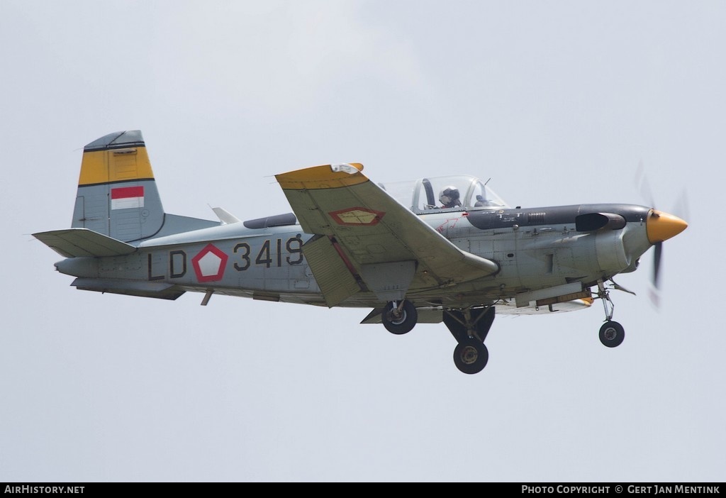 Aircraft Photo of LD-3419 | Beech T-34C-1 Turbo Mentor (45) | Indonesia - Air Force | AirHistory.net #143692