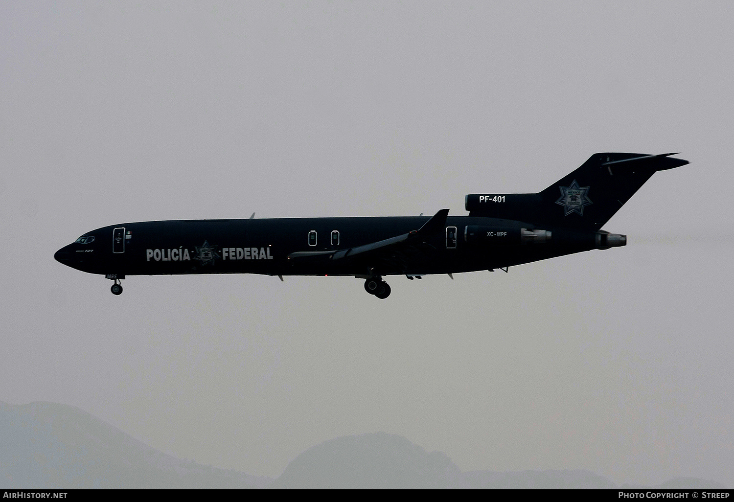 Aircraft Photo of PF-401 | Boeing 727-264/Adv | Mexico - Police | AirHistory.net #143992