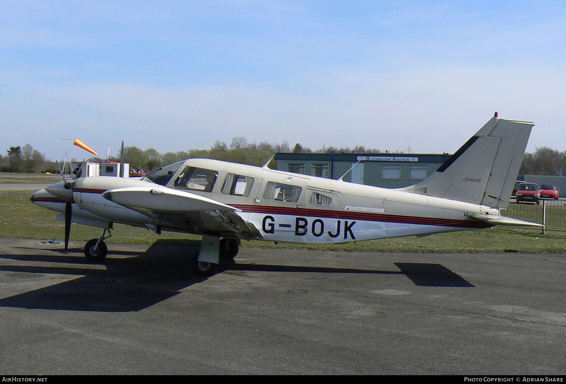 Aircraft Photo of G-BOJK | Piper PA-34-220T Seneca III | Redhill Charters | AirHistory.net #144038