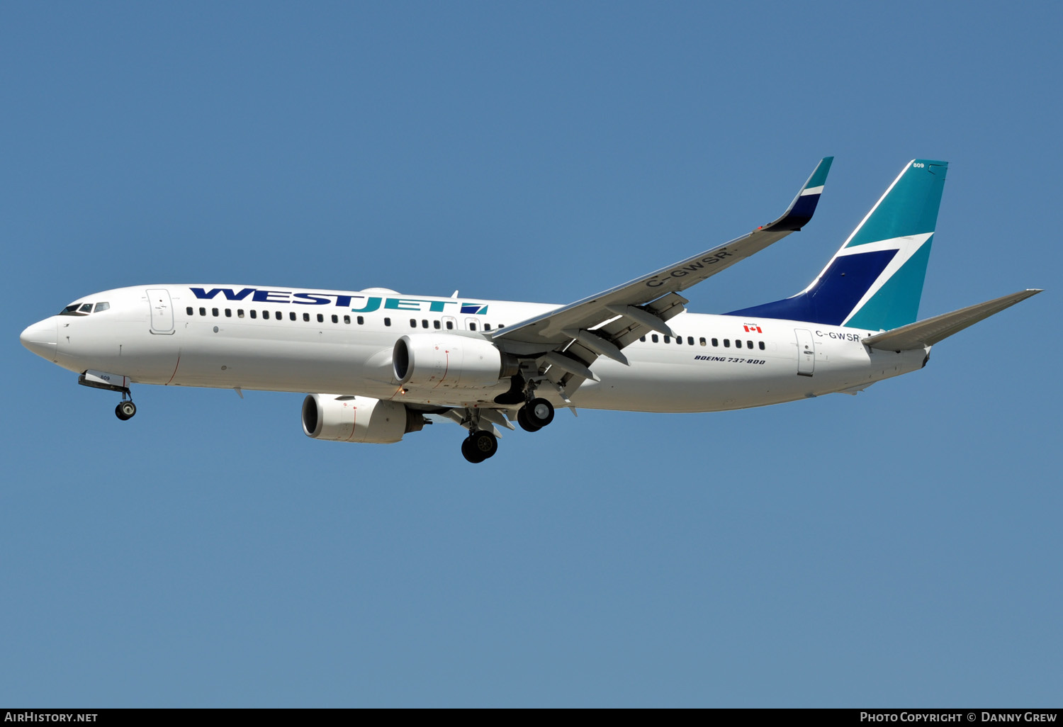 Aircraft Photo of C-GWSR | Boeing 737-8CT | WestJet | AirHistory.net #144200