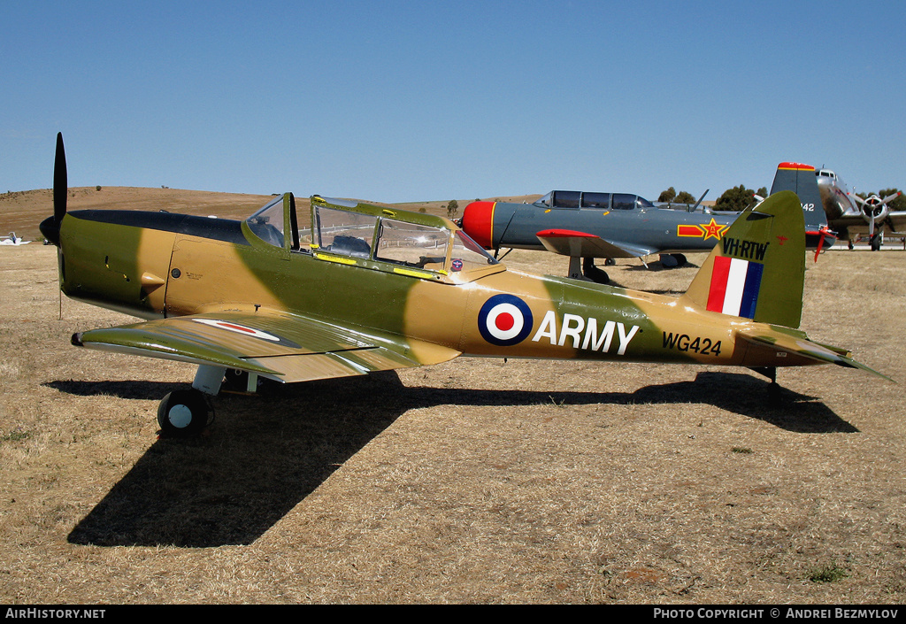 Aircraft Photo of VH-RTW / WG424 | De Havilland DHC-1 Chipmunk Mk22 | UK - Army | AirHistory.net #144512