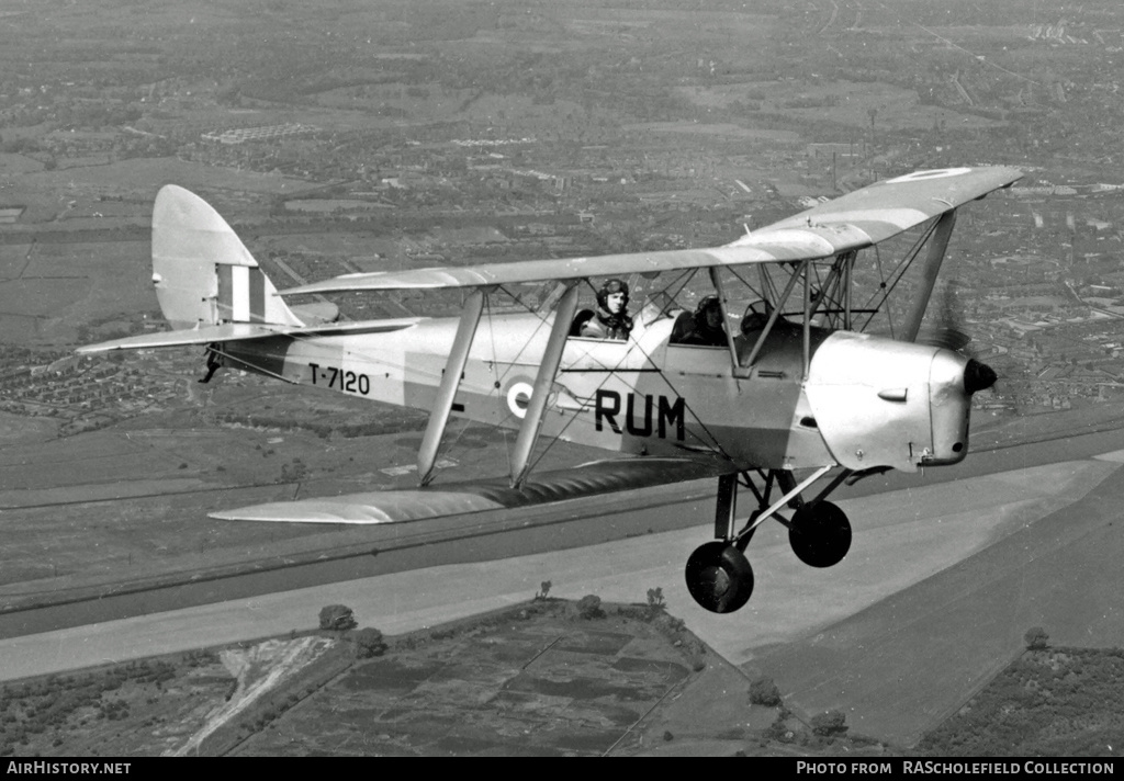 Aircraft Photo of T7120 | De Havilland D.H. 82A Tiger Moth | UK - Air Force | AirHistory.net #144714