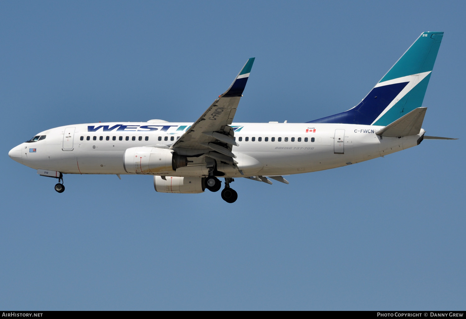 Aircraft Photo of C-FWCN | Boeing 737-7CT | WestJet | AirHistory.net #145018