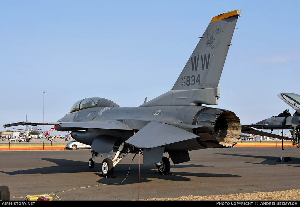 Aircraft Photo of 90-0834 / AF90-834 | General Dynamics F-16DJ Fighting Falcon | USA - Air Force | AirHistory.net #145112