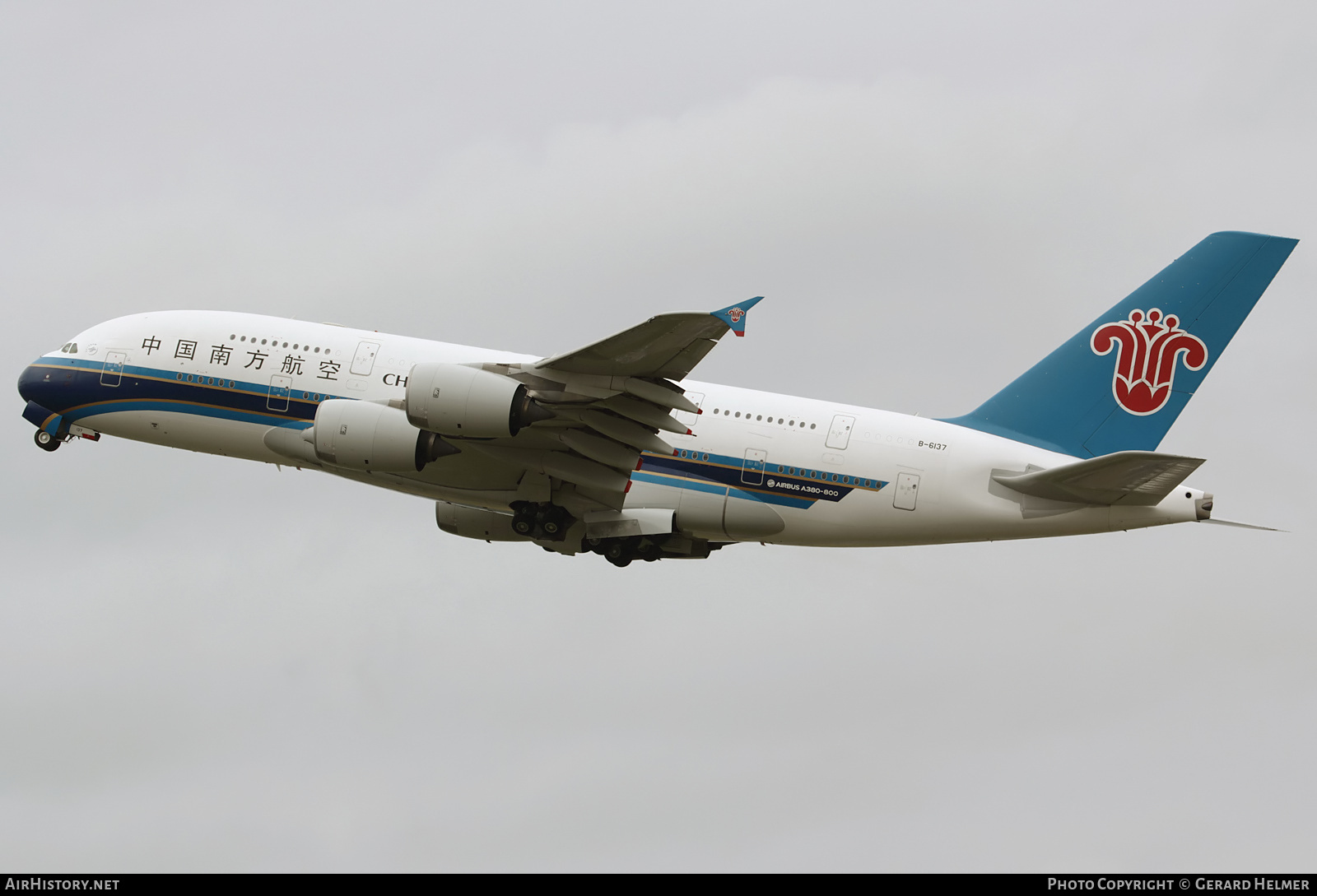 Aircraft Photo of B-6137 | Airbus A380-841 | China Southern Airlines | AirHistory.net #145166