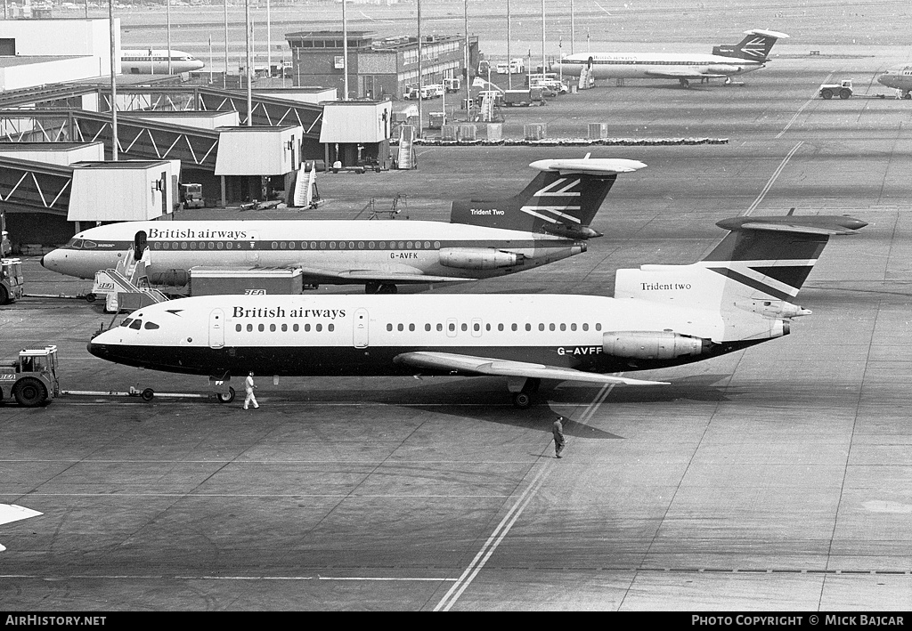 Aircraft Photo of G-AVFF | Hawker Siddeley HS-121 Trident 2E | British Airways | AirHistory.net #145241