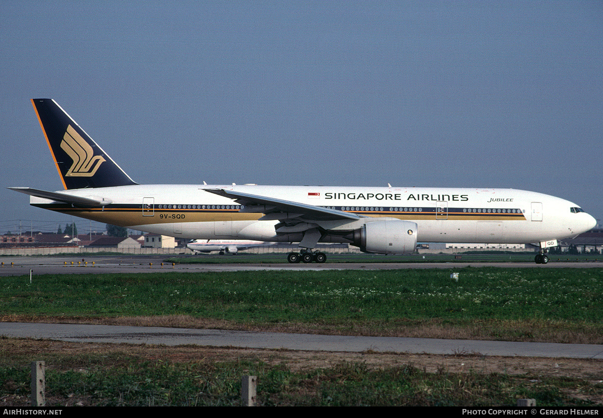 Aircraft Photo of 9V-SQD | Boeing 777-212/ER | Singapore Airlines | AirHistory.net #145344