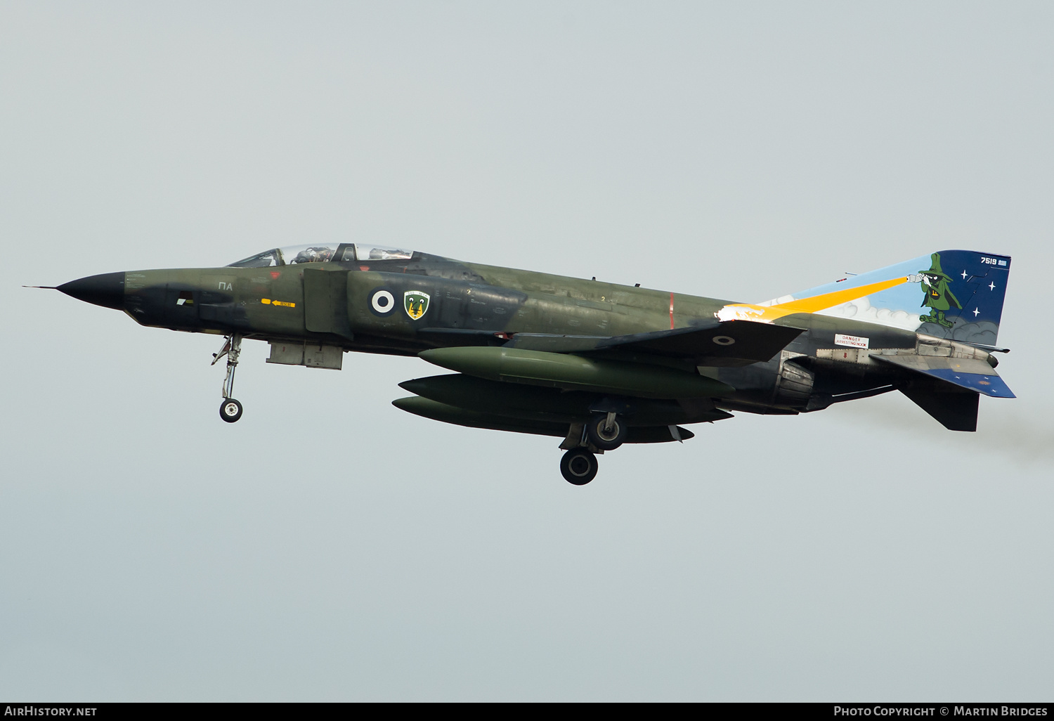 Aircraft Photo of 7519 | McDonnell Douglas RF-4E Phantom II | Greece - Air Force | AirHistory.net #145605
