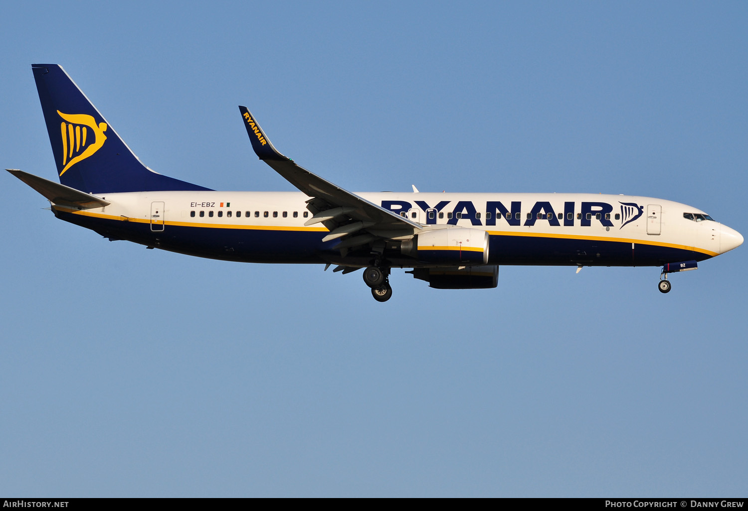 Aircraft Photo of EI-EBZ | Boeing 737-8AS | Ryanair | AirHistory.net #146017
