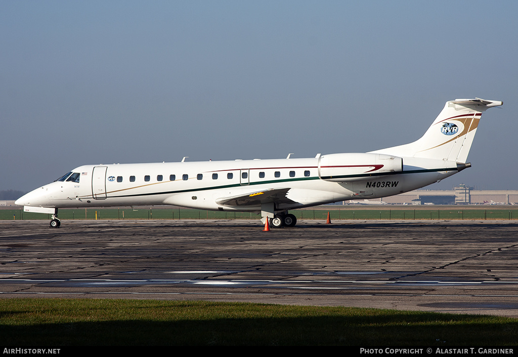 Aircraft Photo of N403RW | Embraer ERJ-135LR (EMB-135LR) | RVR Aviation Charter | AirHistory.net #146046