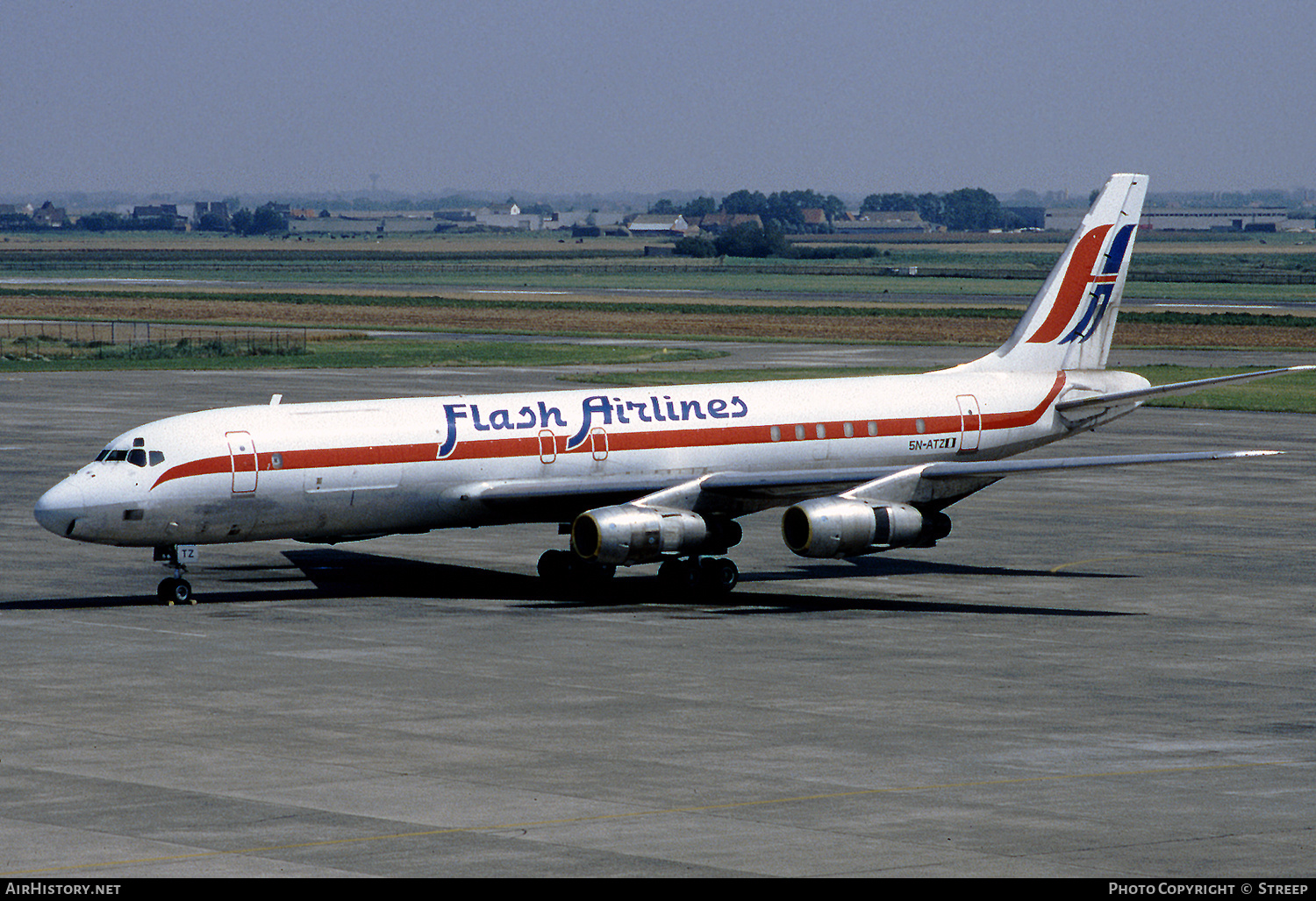 Aircraft Photo of 5N-ATZ | McDonnell Douglas DC-8-55CF Jet Trader | Flash Airlines | AirHistory.net #146059