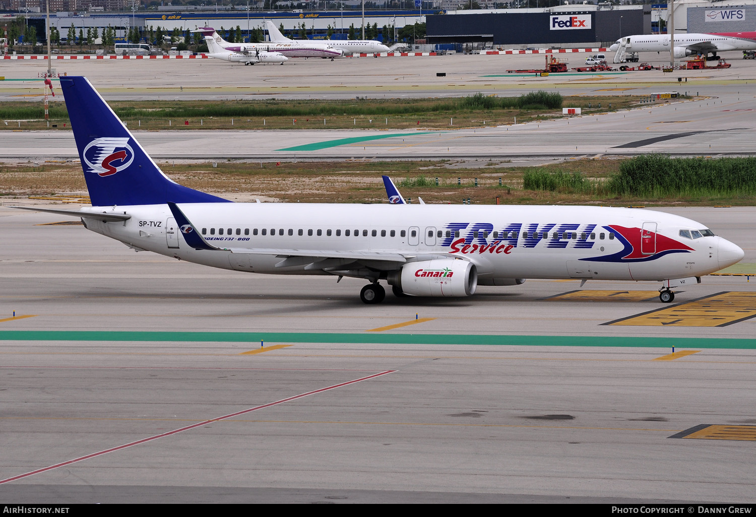 Aircraft Photo of SP-TVZ | Boeing 737-8BK | Travel Service | AirHistory.net #146064