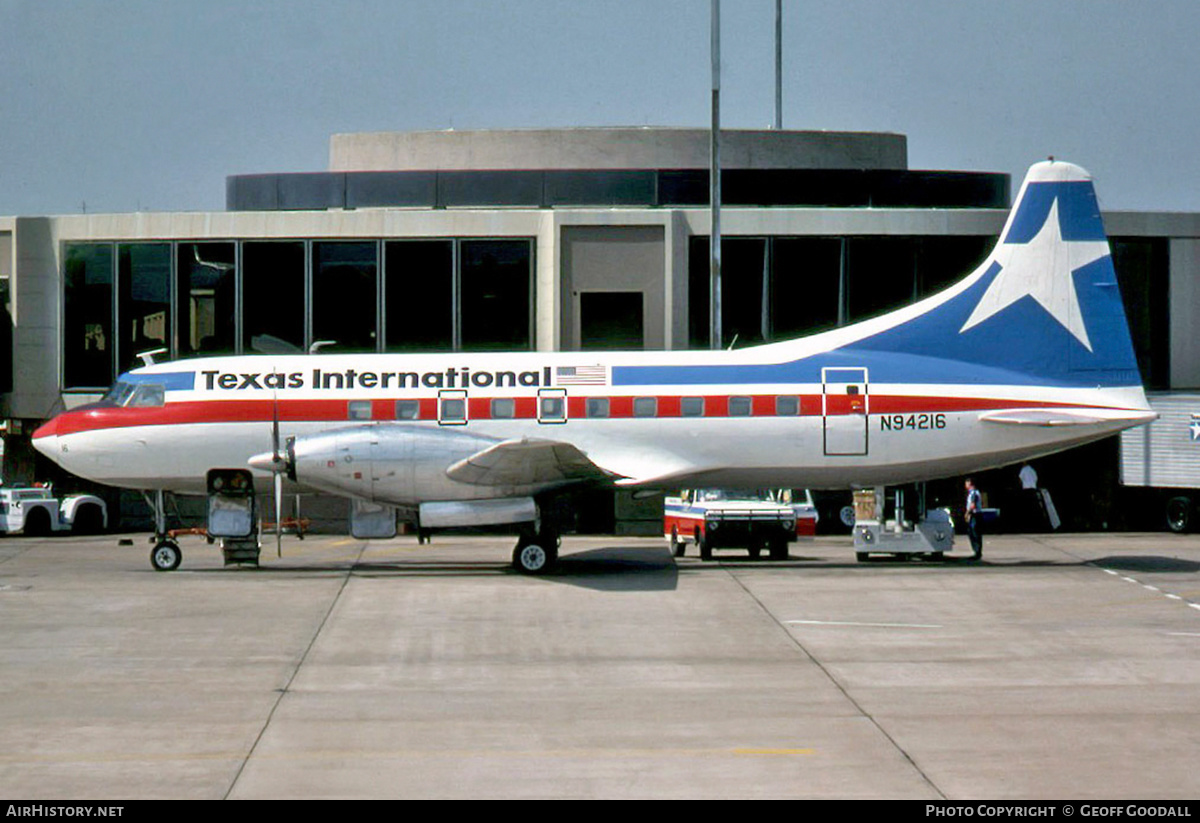 Aircraft Photo of N94216 | Convair 600 | Texas International Airlines | AirHistory.net #146222