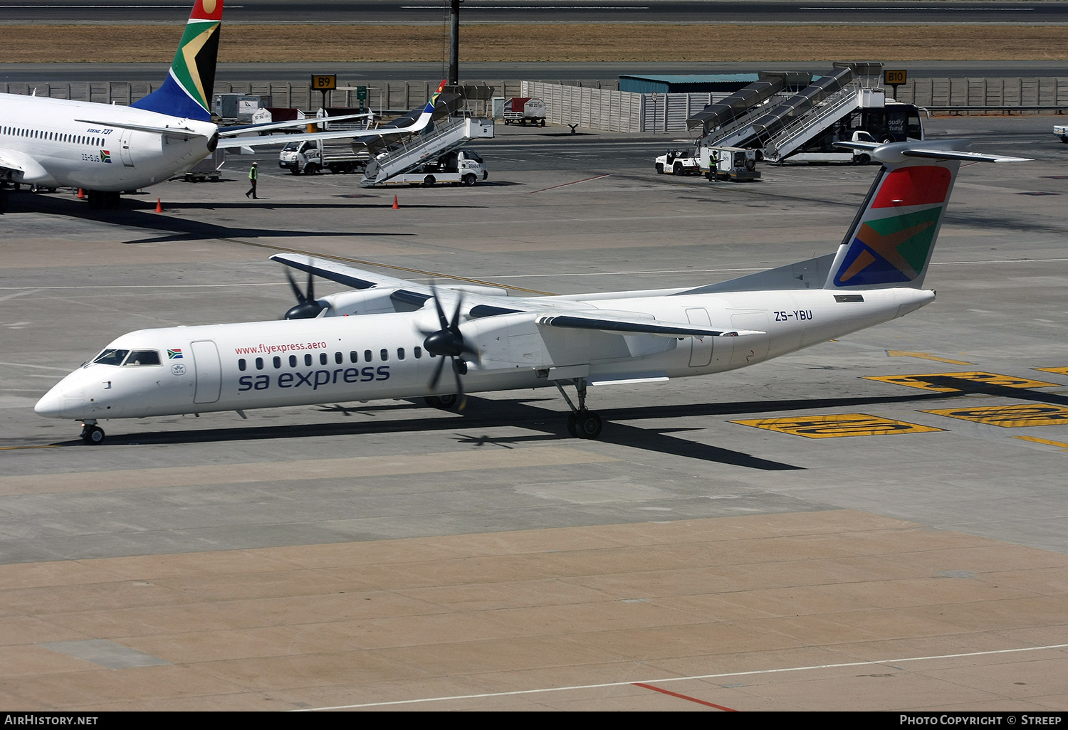 Aircraft Photo of ZS-YBU | Bombardier DHC-8-402 Dash 8 | South African Express Airways - SA Express | AirHistory.net #146249