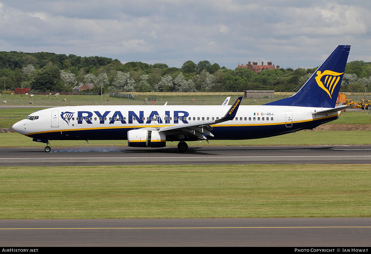 Aircraft Photo of EI-GSJ | Boeing 737-800 | Ryanair | AirHistory.net #146254