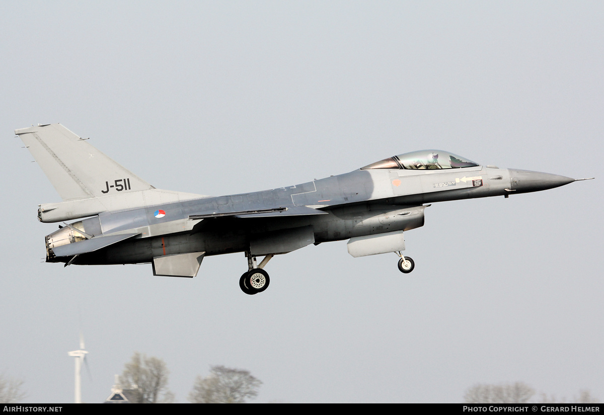 Aircraft Photo of J-511 | General Dynamics F-16AM Fighting Falcon | Netherlands - Air Force | AirHistory.net #146386