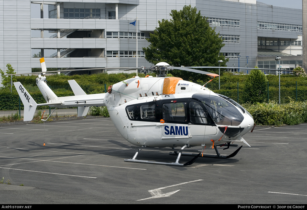 Aircraft Photo of OO-NSL | Eurocopter-Kawasaki EC-145 (BK-117C-2) | SAMU - Service d'Aide Médicale Urgente | AirHistory.net #146545