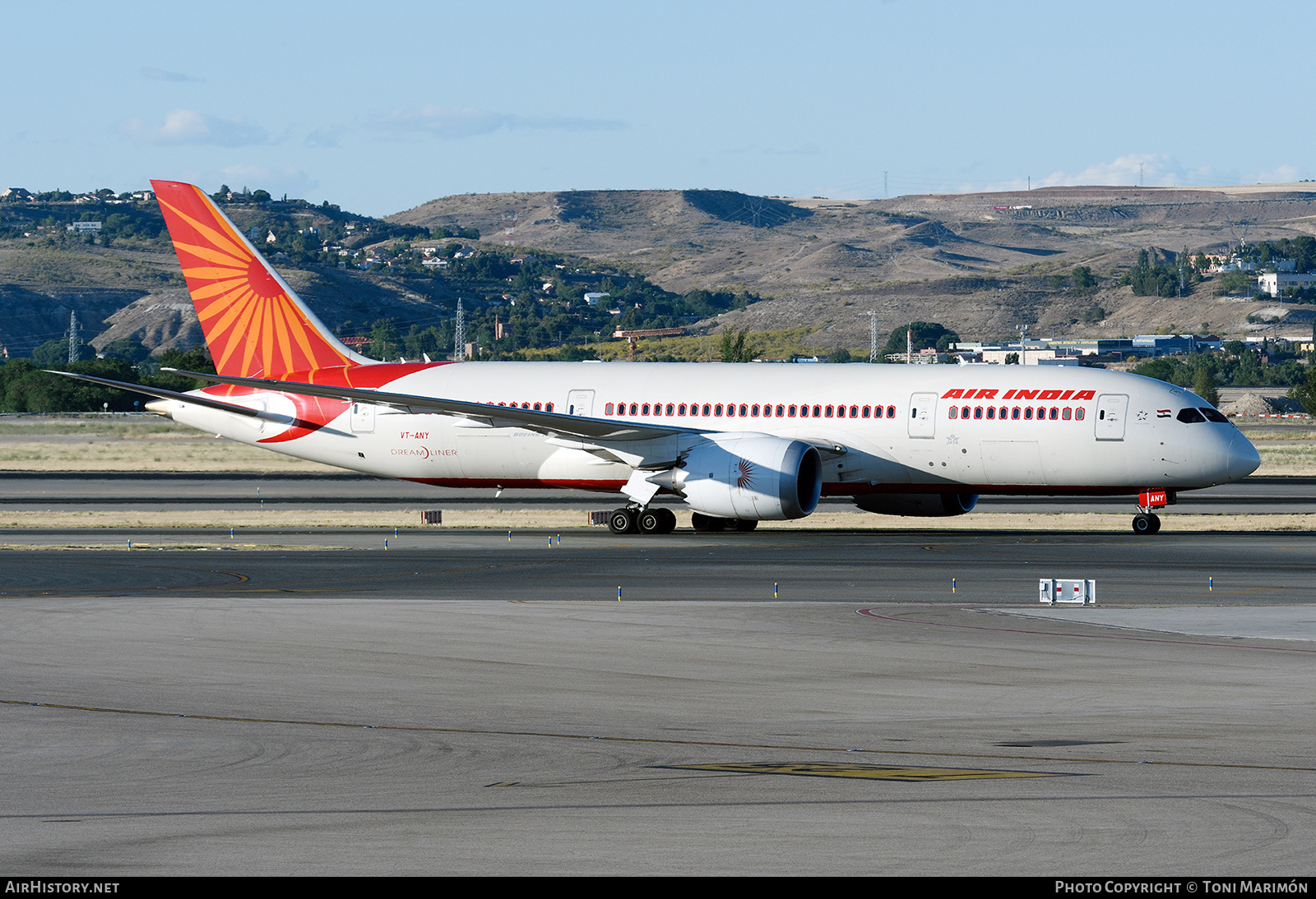 Aircraft Photo of VT-ANY | Boeing 787-8 Dreamliner | Air India | AirHistory.net #146688