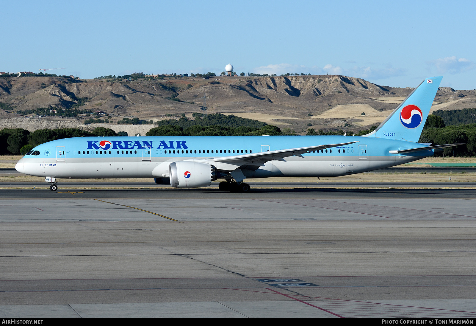 Aircraft Photo of HL8084 | Boeing 787-9 Dreamliner | Korean Air | AirHistory.net #146690