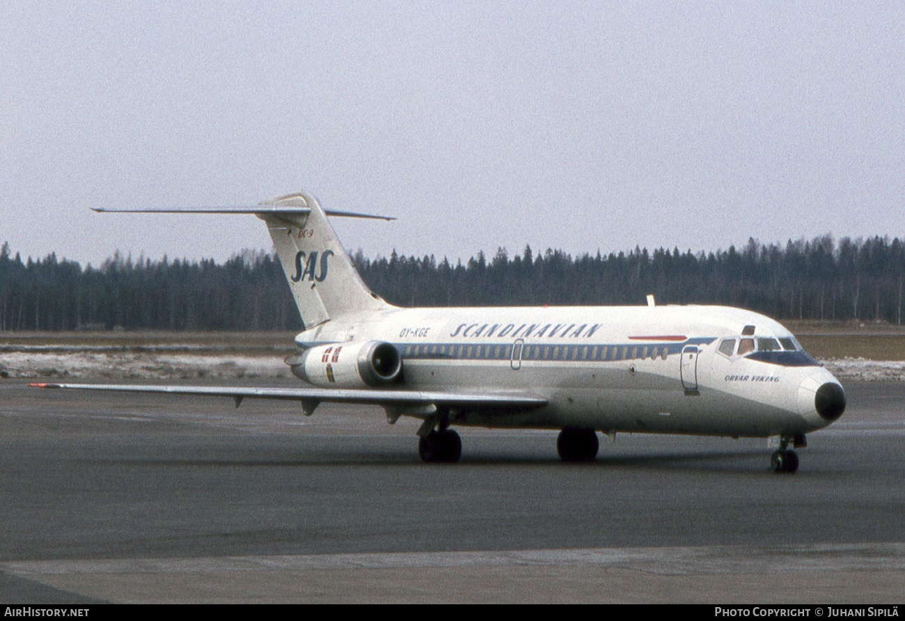 Aircraft Photo of OY-KGE | McDonnell Douglas DC-9-21 | Scandinavian Airlines - SAS | AirHistory.net #146798