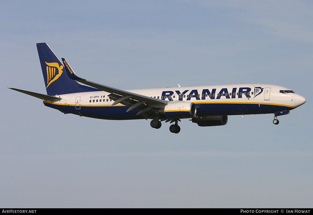 Aircraft Photo of EI-DPV | Boeing 737-8AS | Ryanair | AirHistory.net #146910