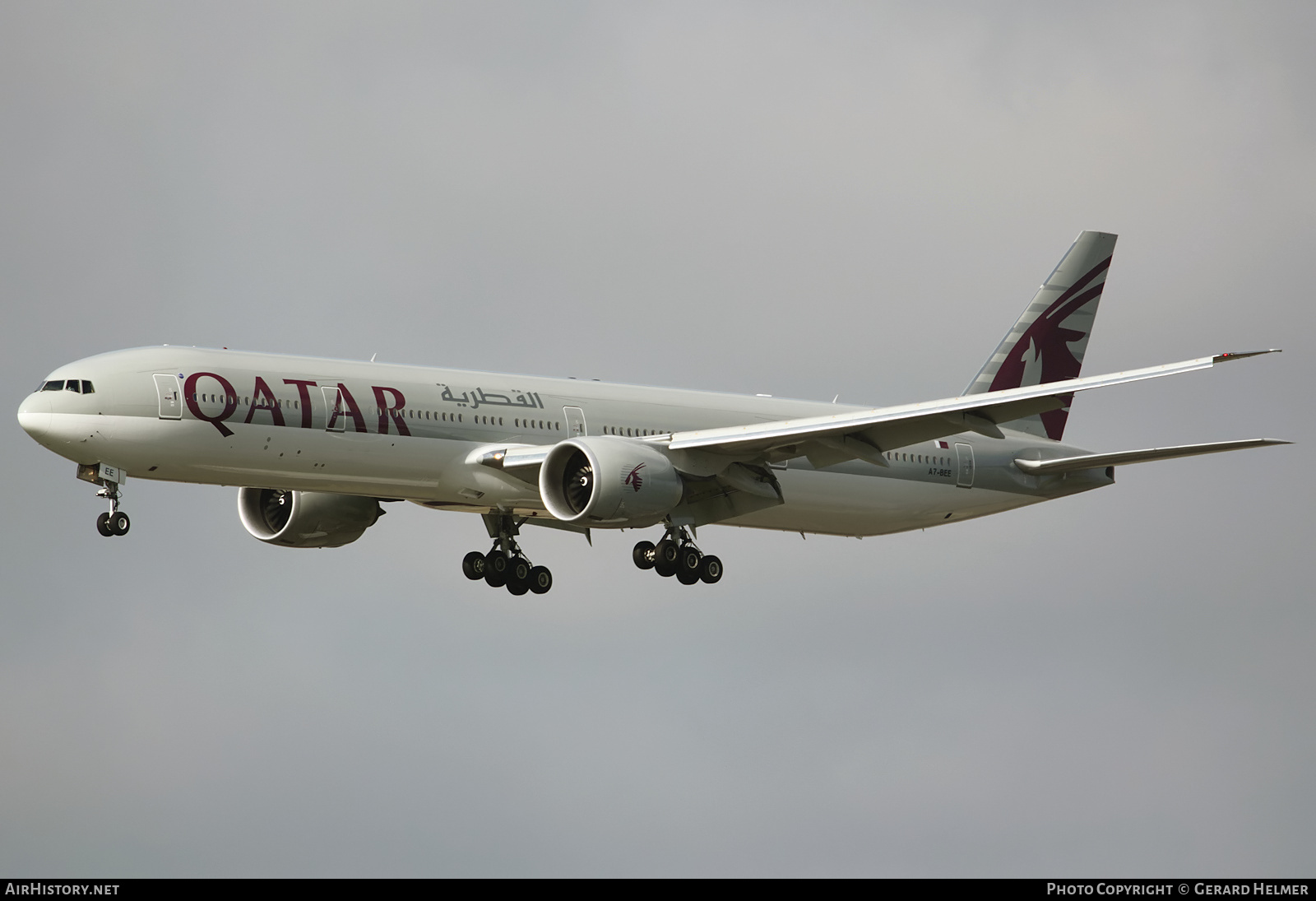 Aircraft Photo of A7-BEE | Boeing 777-3DZ/ER | Qatar Airways | AirHistory.net #147017