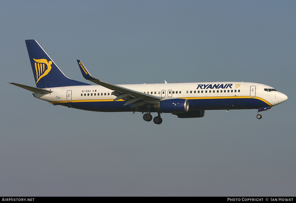 Aircraft Photo of EI-DAG | Boeing 737-8AS | Ryanair | AirHistory.net #147021