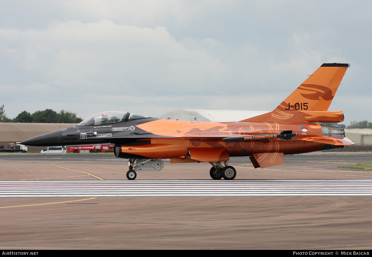 Aircraft Photo of J-015 | General Dynamics F-16AM Fighting Falcon | Netherlands - Air Force | AirHistory.net #147036
