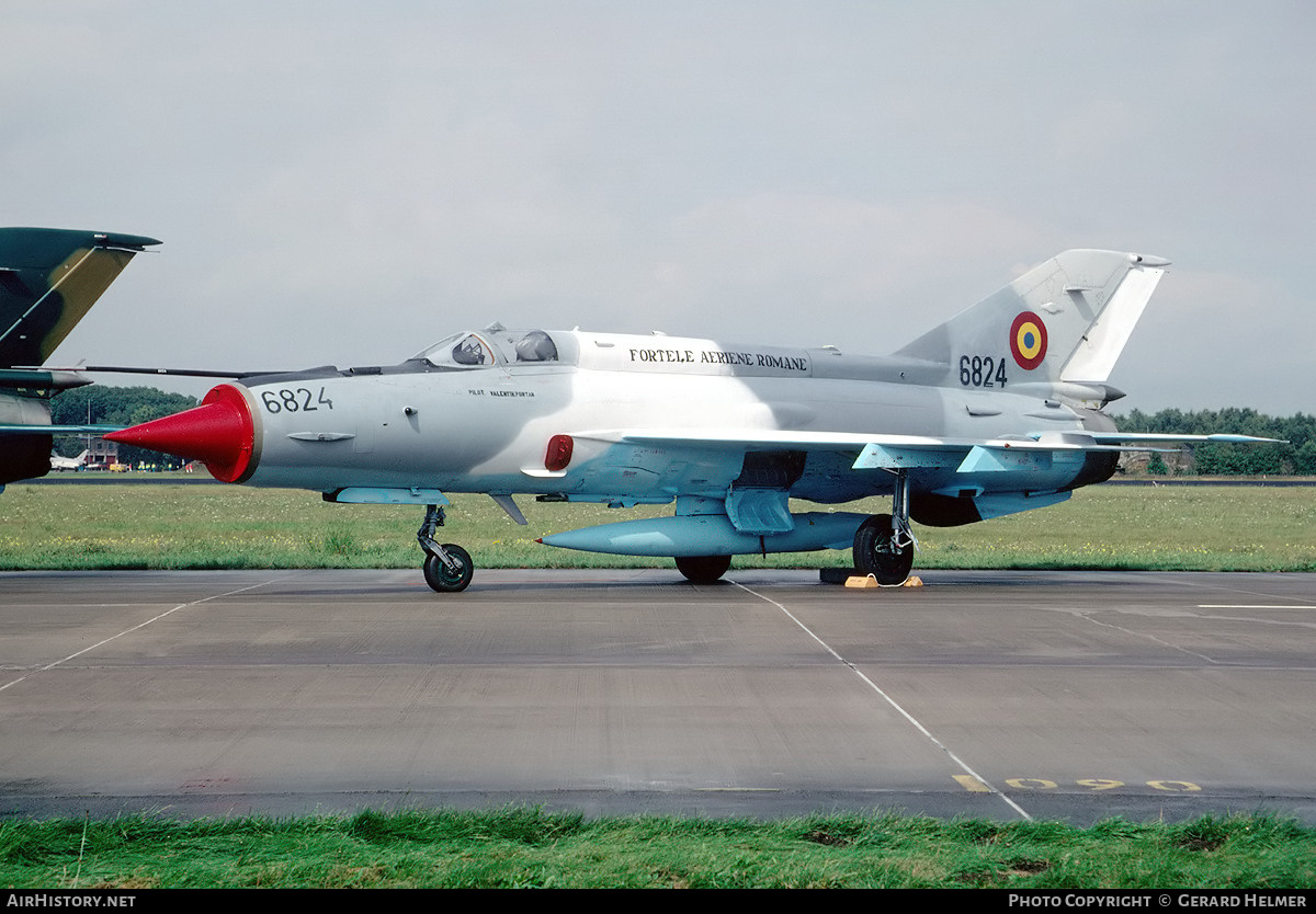 Aircraft Photo of 6824 | Mikoyan-Gurevich MiG-21MF-75 Lancer C | Romania - Air Force | AirHistory.net #147071