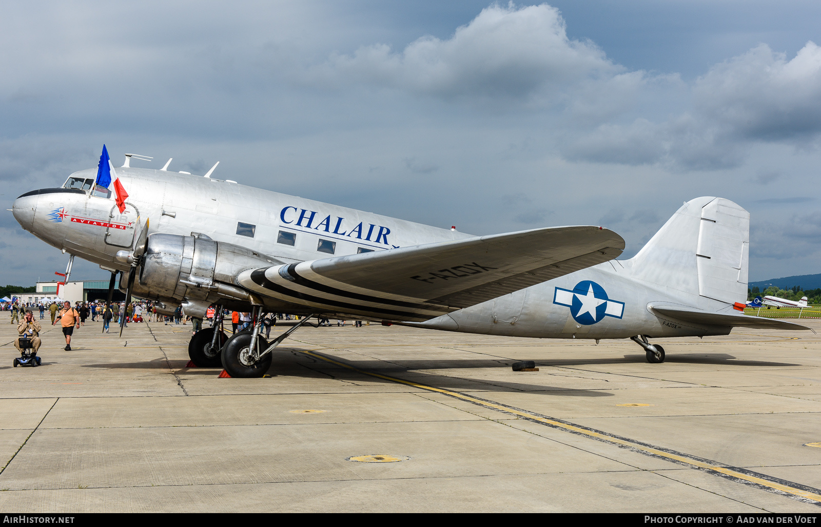 Aircraft Photo of F-AZOX | Douglas DC-3(C) | Chalair Aviation | USA - Air Force | AirHistory.net #147123
