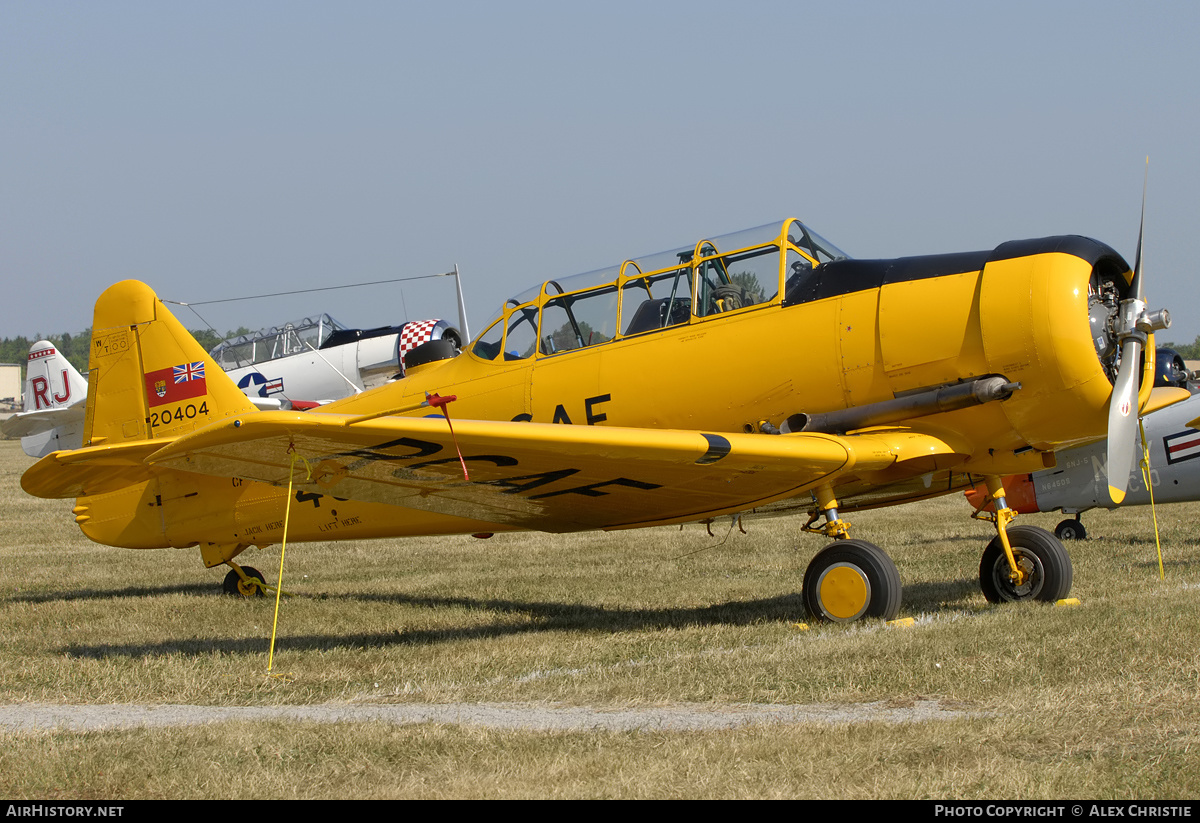 Aircraft Photo of CF-VFG / 20404 | North American T-6J Harvard Mk IV | Canada - Air Force | AirHistory.net #147189