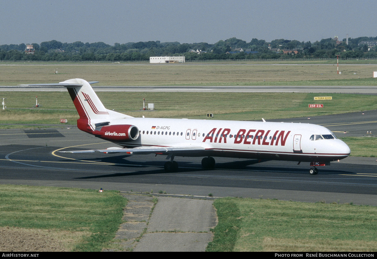 Aircraft Photo of D-AGPG | Fokker 100 (F28-0100) | Air Berlin | AirHistory.net #147215