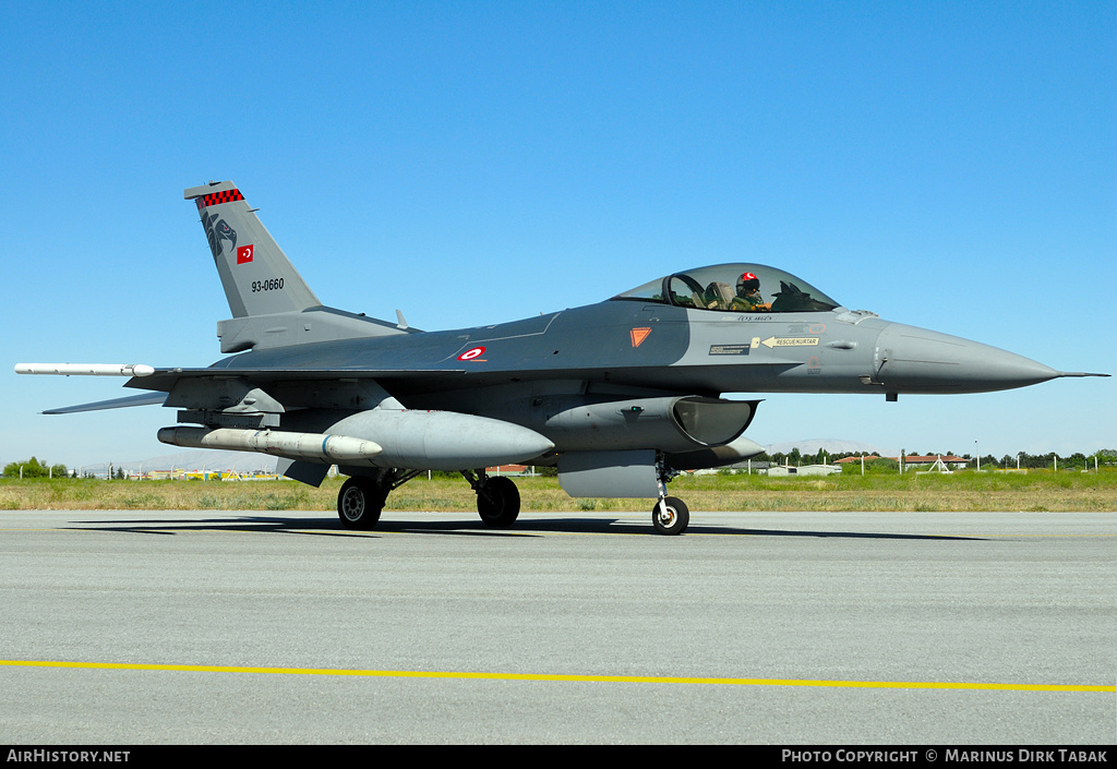 Aircraft Photo of 93-0660 | Lockheed Martin F-16CJ Fighting Falcon | Turkey - Air Force | AirHistory.net #147251