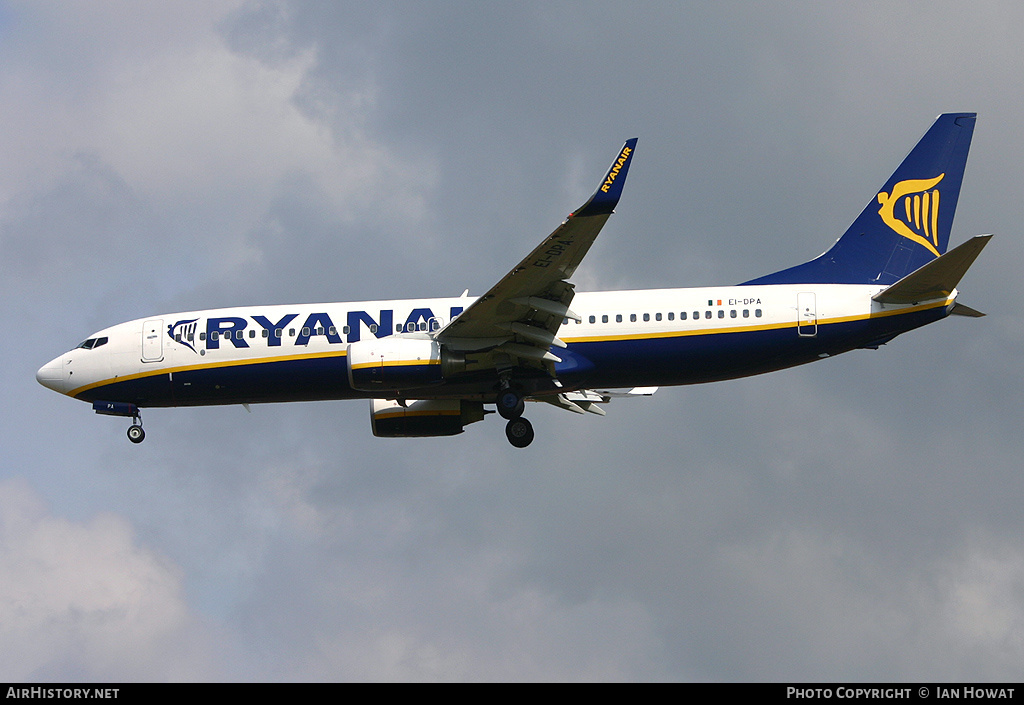 Aircraft Photo of EI-DPA | Boeing 737-8AS | Ryanair | AirHistory.net #147724