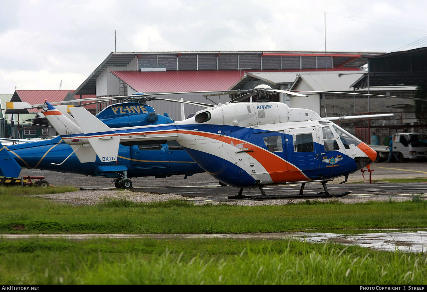 Aircraft Photo of PZ-HWW | MBB-Kawasaki BK-117B-2 | HiJet Helicopters | AirHistory.net #147790