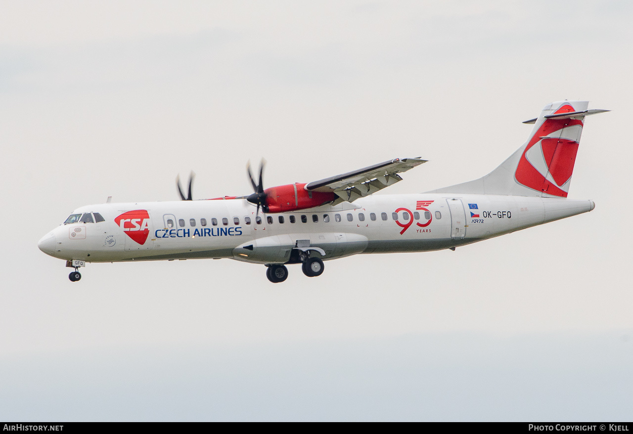 Aircraft Photo of OK-GFQ | ATR ATR-72-500 (ATR-72-212A) | ČSA - Czech Airlines | AirHistory.net #147898