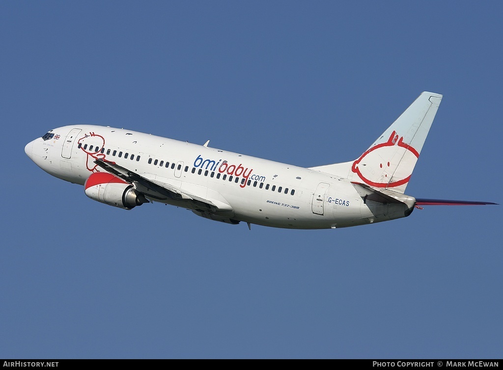 Aircraft Photo of G-ECAS | Boeing 737-36N | Bmibaby | AirHistory.net #147942