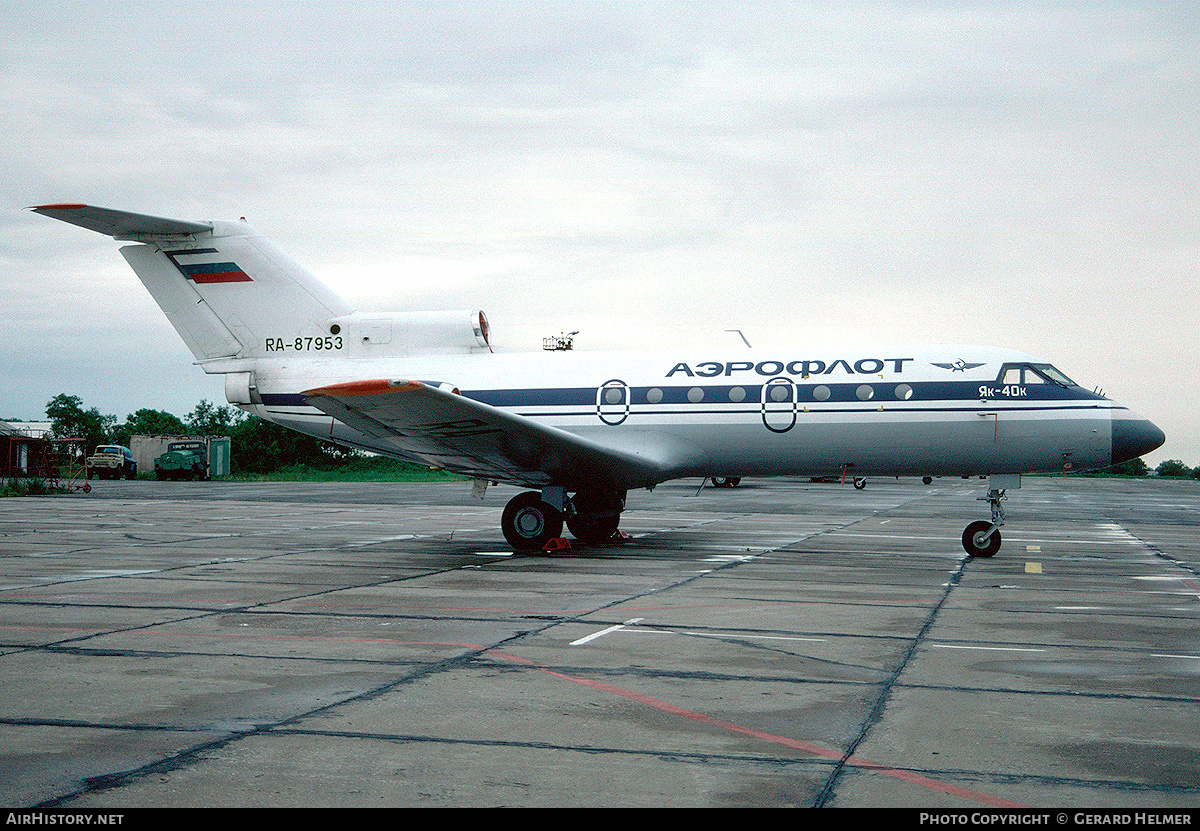 Aircraft Photo of RA-87953 | Yakovlev Yak-40K | Aeroflot | AirHistory.net #147990
