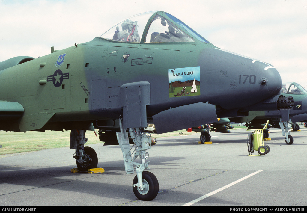 Aircraft Photo of 80-0170 | Fairchild A-10A Thunderbolt II | USA - Air Force | AirHistory.net #148022