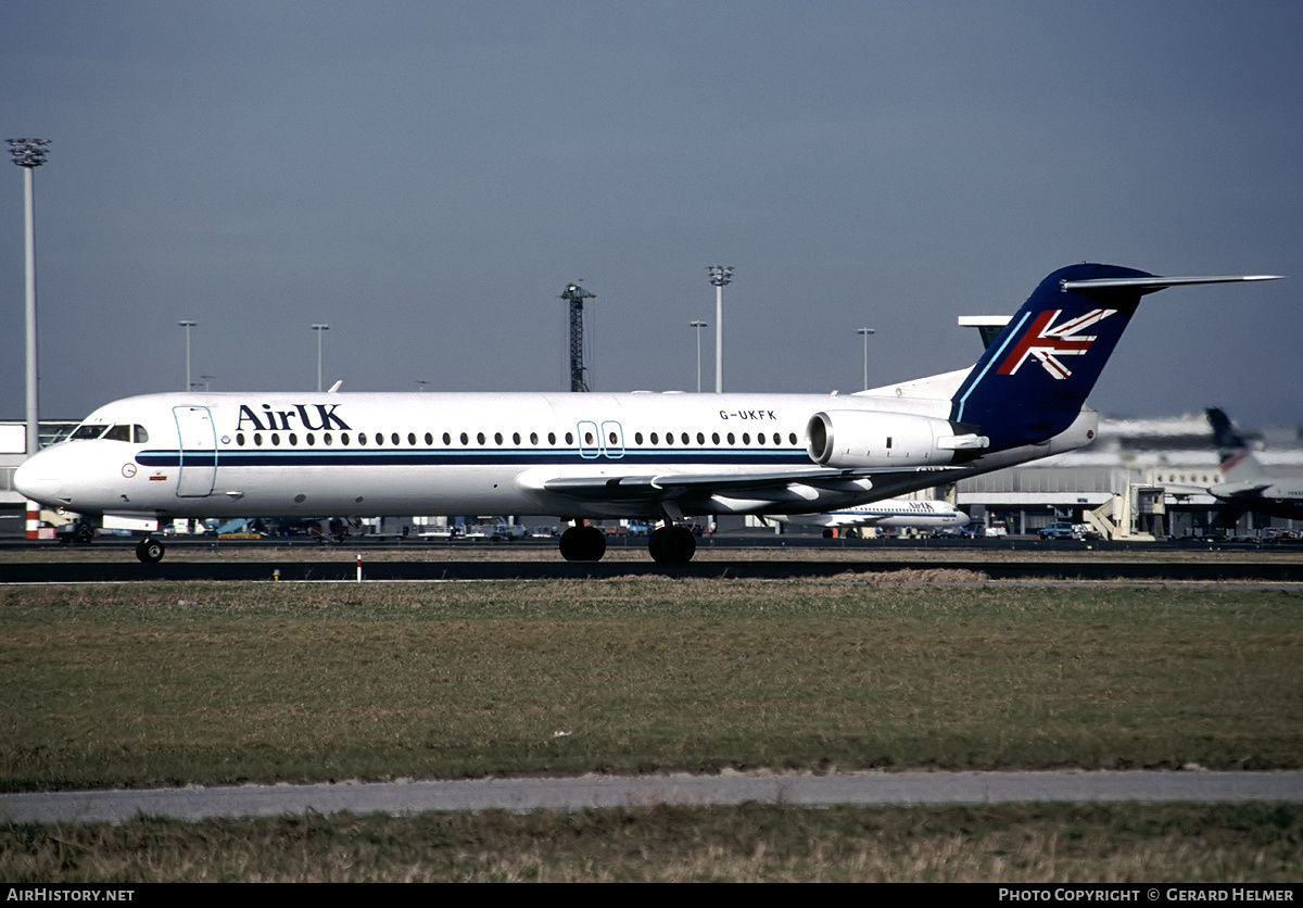 Aircraft Photo of G-UKFK | Fokker 100 (F28-0100) | Air UK | AirHistory.net #148149