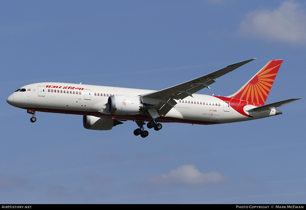 Aircraft Photo of VT-ANL | Boeing 787-8 Dreamliner | Air India | AirHistory.net #148159